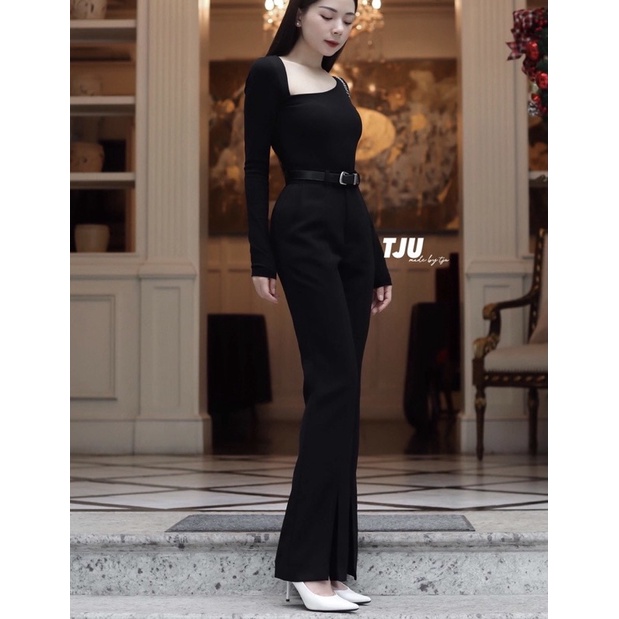 Quần vải xẻ loe G516 cách điệu đủ size dễ mặc với các loại áo thời trang - GEM Fashion