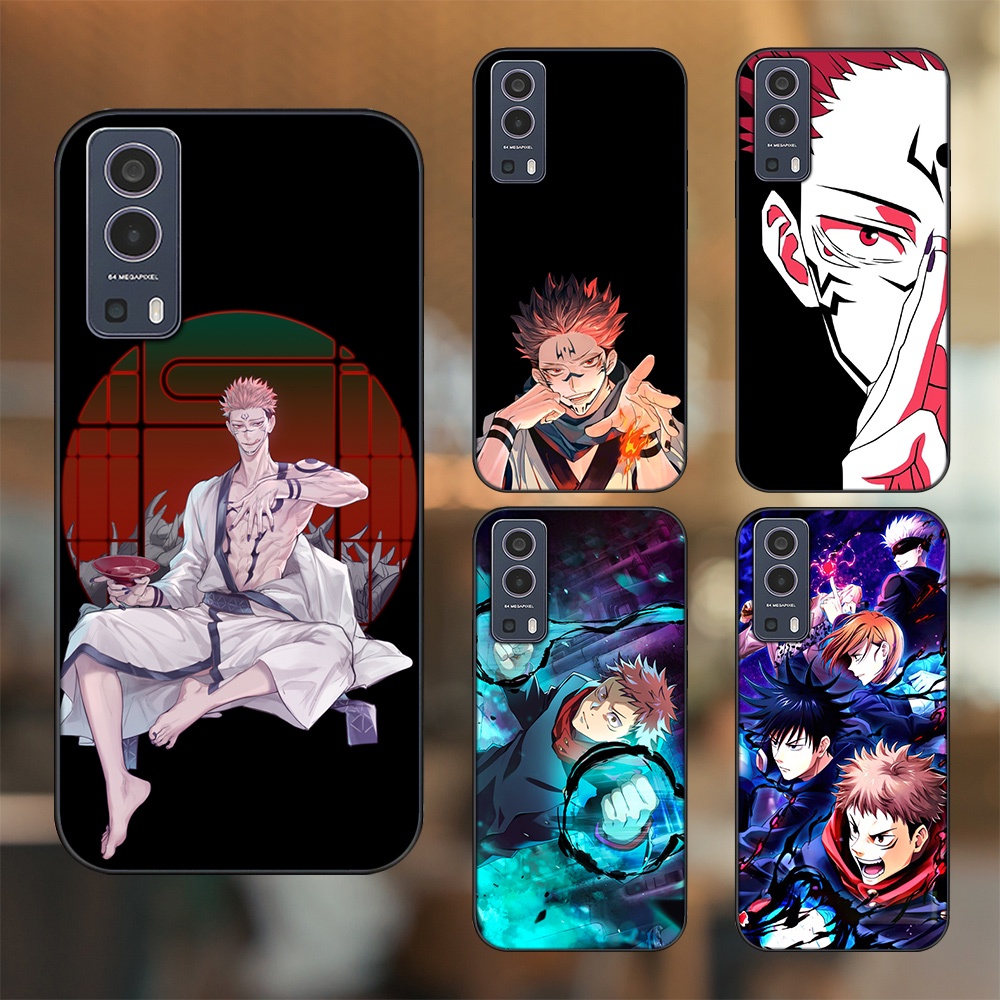 Ốp lưng Vivo Y72 5G viền đen in hình Yuji Jujutsu Kaisen