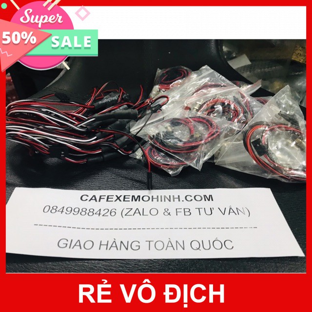 Đèn led mắt cú & đèn led trước sau cho xe điều khiển rc cắm nguồn trực tiếp từ rx