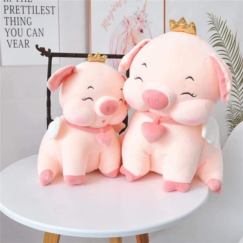 Gấu bông "Heo Thiên Sứ" Heo Vương Miện nhập khẩu cao cấp