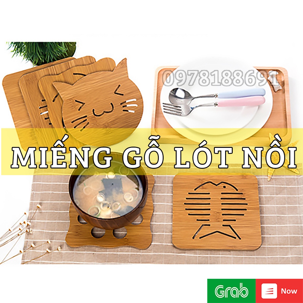 Miếng Gỗ Lót Nồi Cách Nhiệt Chống Trơn Trượt