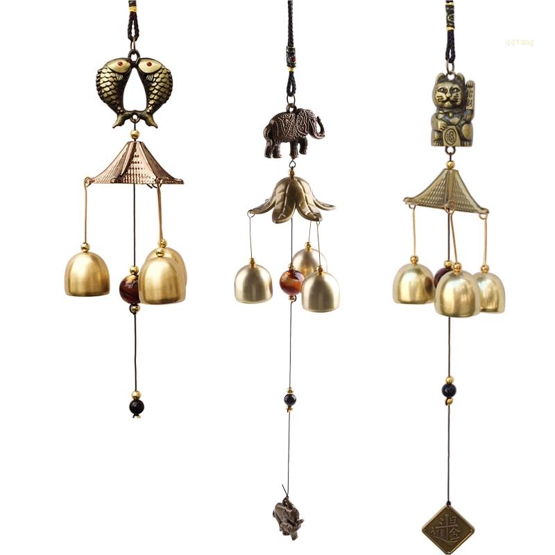 Qq * Chuông Gió Treo Cửa Bằng Kim Loại Hình Mèo May Mắn