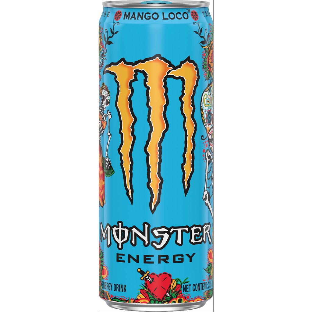 Lốc 24 Lon Nước Tăng Lực Monster Mango Loco Vị Xoài (355ml x 24)