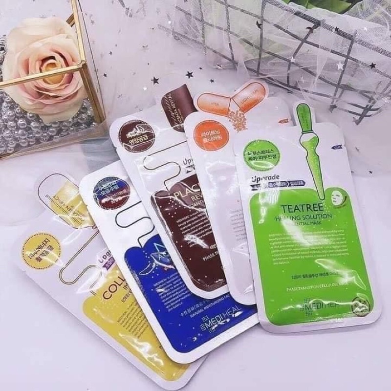 ( Lẻ miếng) Mặt nạ Mediheal Tea Tree / Vita / Placenta / Collagen / Aquaring NMF Essential Mask Ex | WebRaoVat - webraovat.net.vn