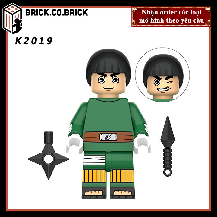 Lego Naruto Non Đồ Chơi Lắp Ráp Mô Hình Minifigure Anime Rock Lee, Orochimaru, Sarutobi, Aburame Shino, Hidan KDL803