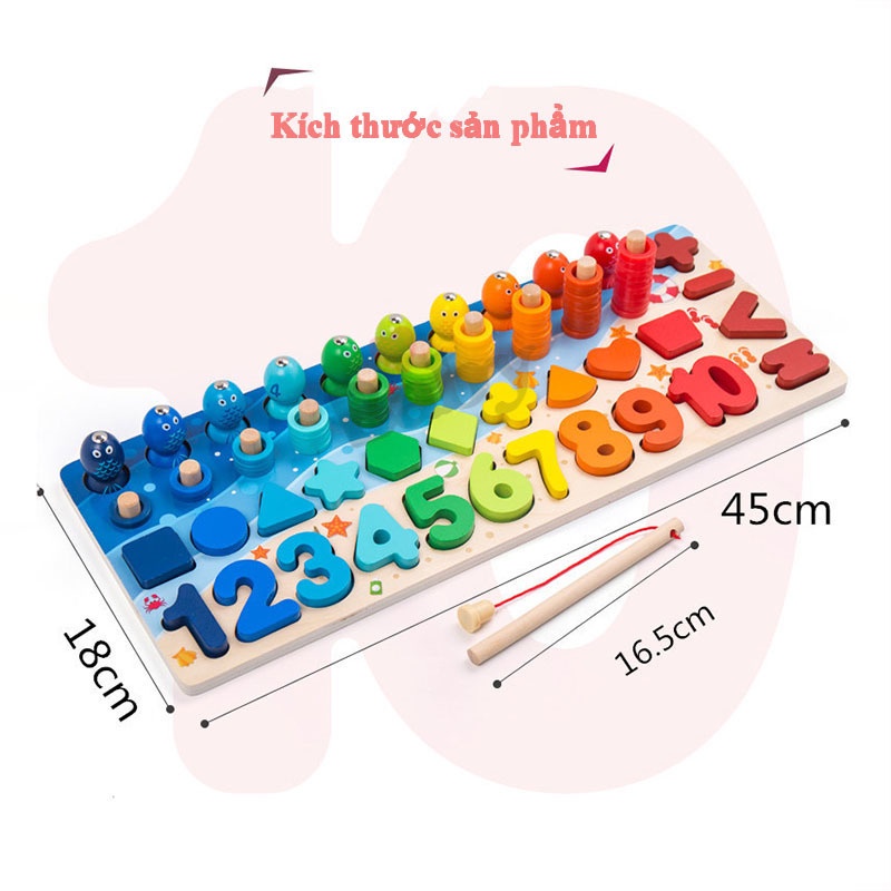 Đồ chơi câu cá từ tính phát triển trí thông minh của trẻ em khối lắp ráp kỹ thuật số khối xây dựng giác ngộ giáo dục sớm