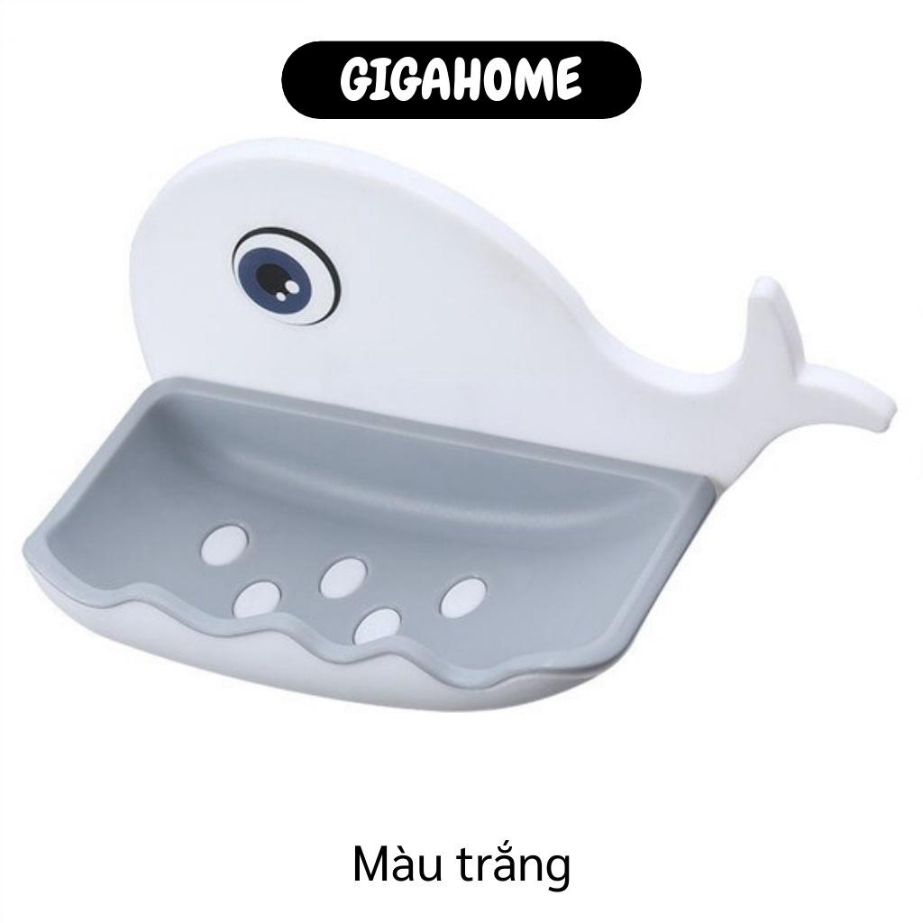 Giá Để Xà Phòng GIGAHOME Kệ Treo Nhà Tắm Khay Để Xà Bông Dán Tường 2 Lớp Hình Cá Voi 986