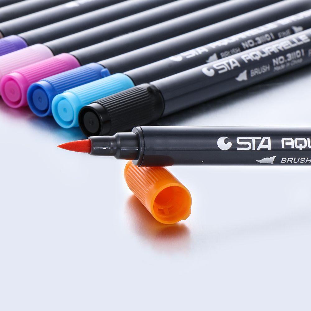 Bộ 2 / 12 / 24 / 36 / 48 Bút Lông Màu Nước Không Độc Hại Chống Thấm Nước Siêu Bền Cho Bé