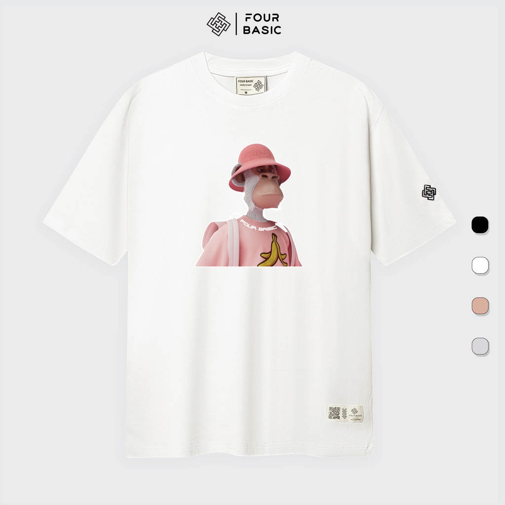 Áo thun tay lỡ Pink Money Fullbox phông unisex nam nữ 100% Cotton oversize form rộng Four Basic T39
