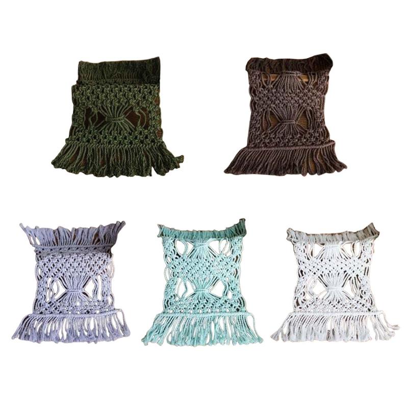 Thảm cotton bện dây tua rua làm phông nền chụp ảnh cho bé sơ sinh