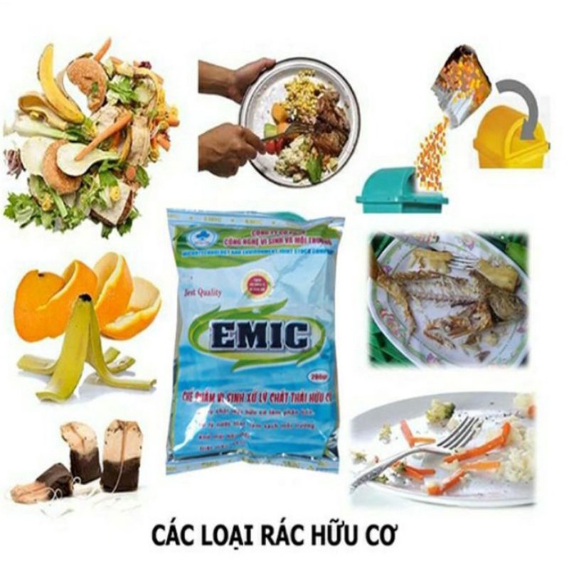 Chế phẩm sinh học EMIC ủ phân xử lý chất thải gói 200gr