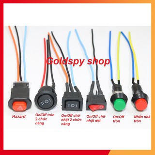 Công Tắc Xe Máy 6 loại ON/OFF - Nhấn Nhả - Hazard ( giá 1 chiếc)