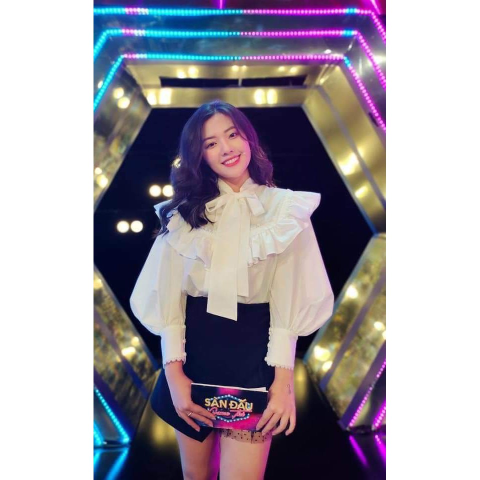 Đầm sơ mi nữ cột nơ bèo cổ xinh xắn Milk Dress | BigBuy360 - bigbuy360.vn