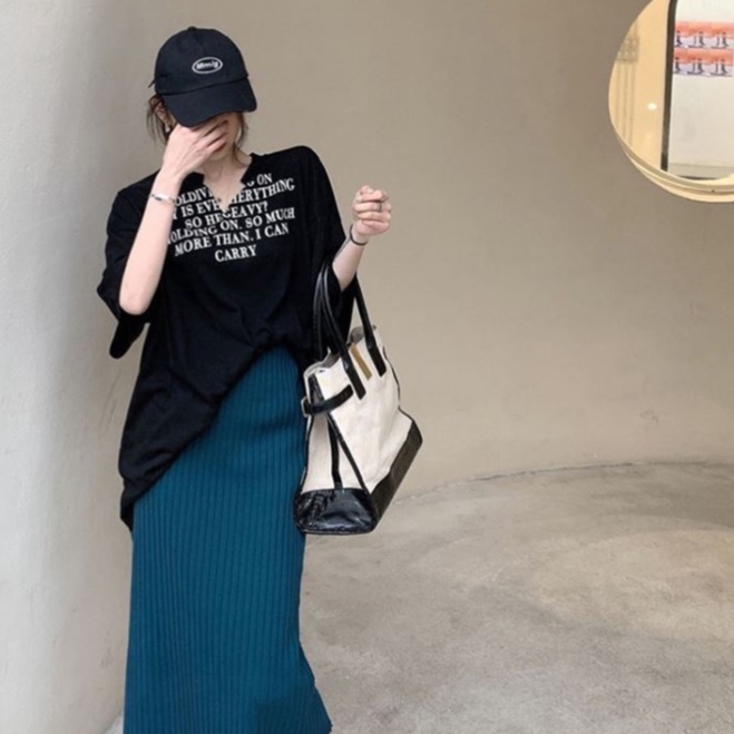 Áo Thun Nữ Ngắn Tay Cổ Chữ V In Hình