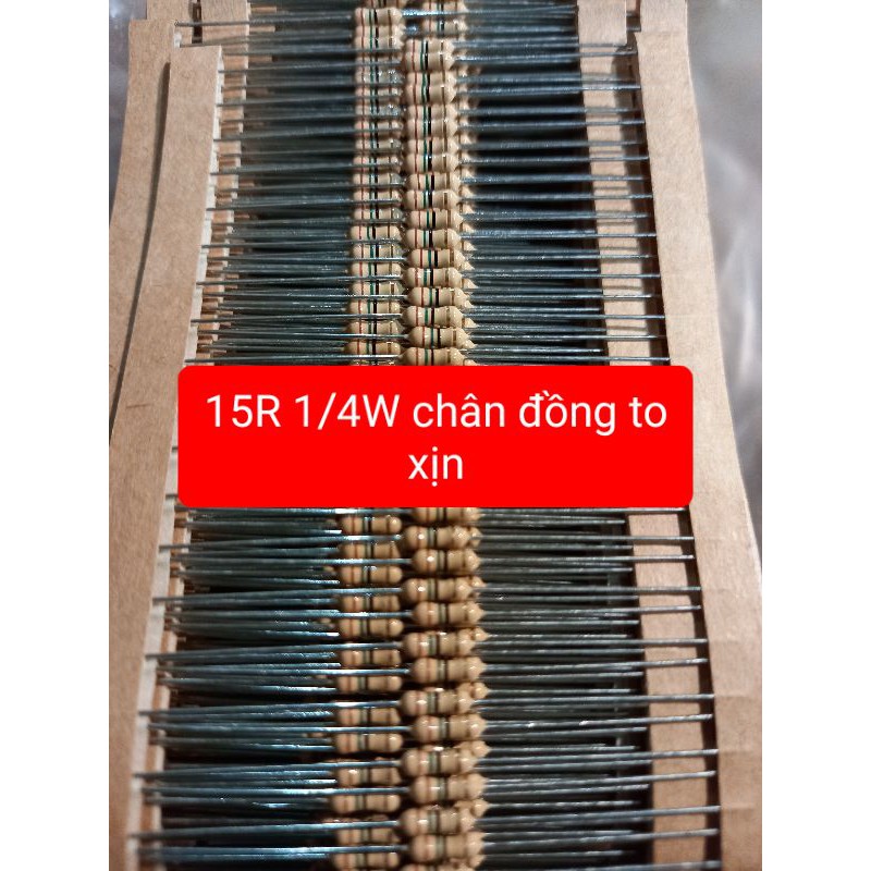 50 điện trở 15R 15ohm 1/4W xịn