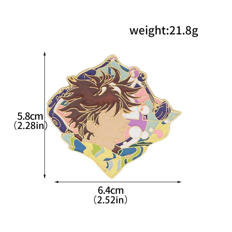 Huy Hiệu Cài Áo Bằng Kim Loại Hình Anime Jojo Bizarre Adventure Kujo Jotaro