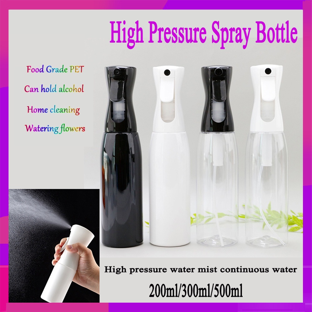 200/300 / 500ml Máy phun sương liên tục Chai xịt áp suất cao Di động Du lịch rỗng Bình báo chí Làm tóc Chai xịt liên tục Bình xịt có thể nạp lại