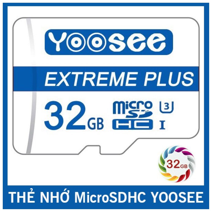 Thẻ nhớ MicroSD YOOSEE PLUS 32G U3 cho camera, điện thoại, loa đài, máy tính bảng.