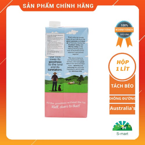 Sữa Tươi Tách Béo Không Đường Australia's Own 1 lít
