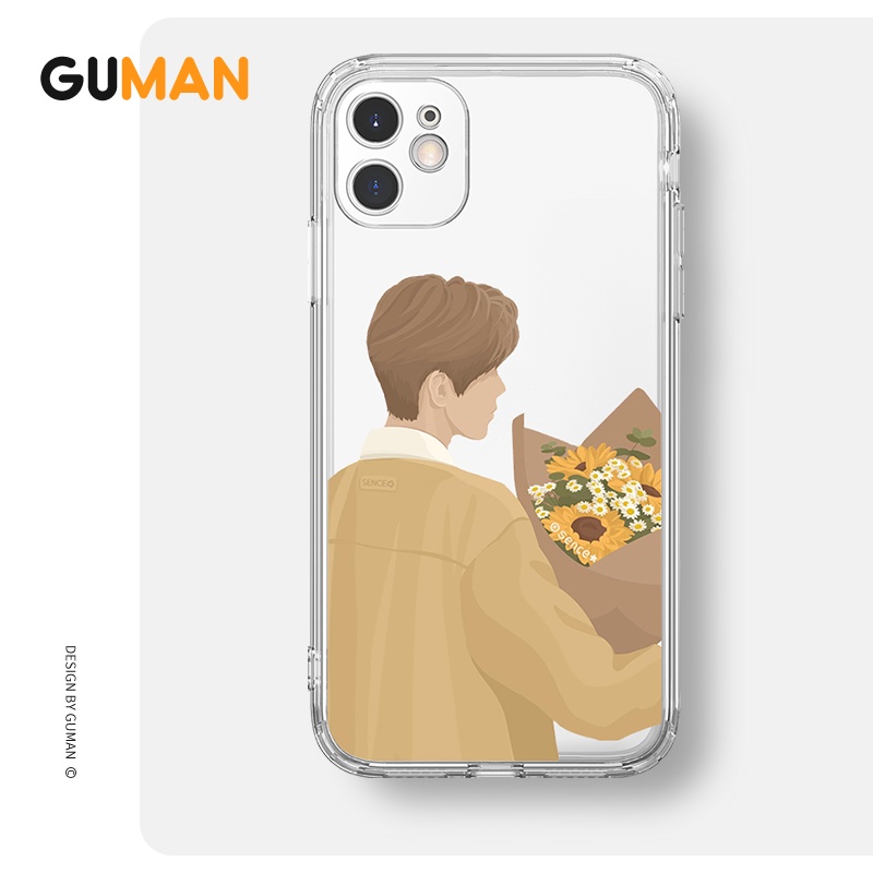 Ốp lưng GUMAN hình mềm nam nữ cặp đôi dễ thương đẹp cho iPhone 14 13 12 11 Pro Max SE 2020 X XR XS 8 7 Plus kute B381
