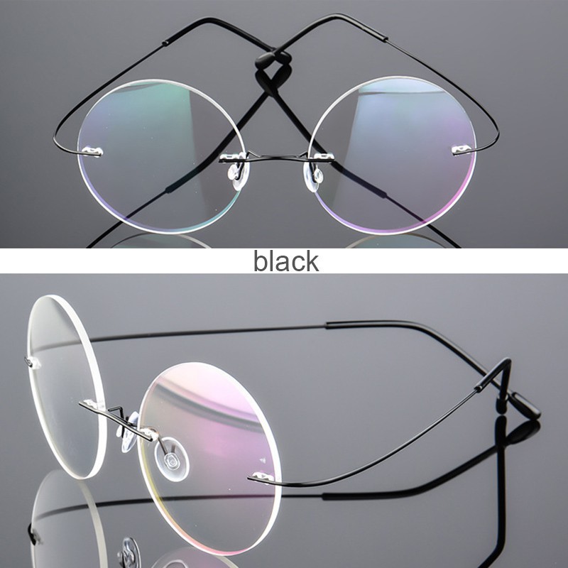 Mắt kính không viền siêu nhẹ gọng bằng hợp kim titanium balo local brand | BigBuy360 - bigbuy360.vn