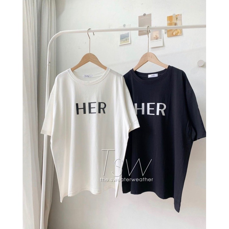 Áo thun chữ her /come