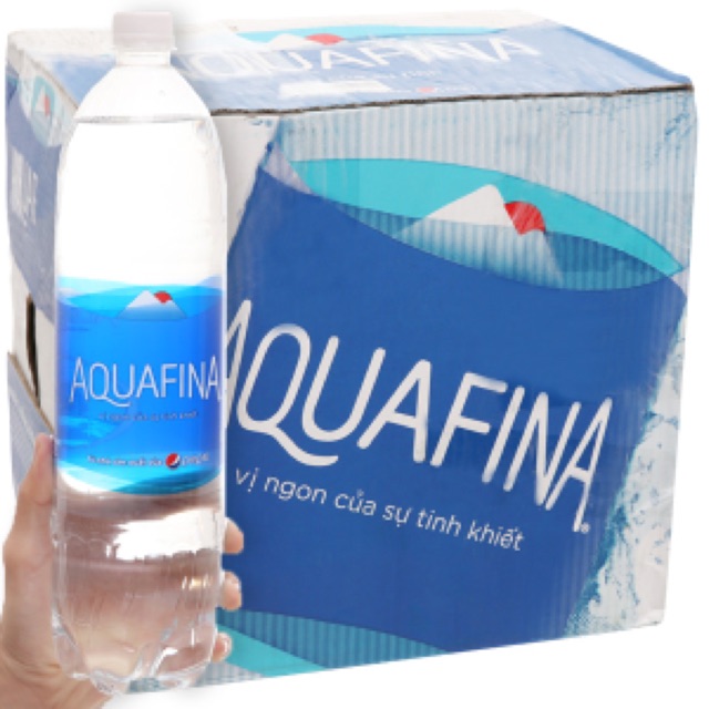 Thùng 12 chai nước tinh khiết Aquafina 1,5l hsd: 2022