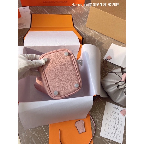 Giỏ Hm chất da thật có túi lót