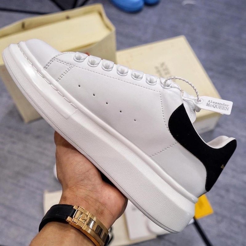 Giày MC QUEEN, MC All White gót nhung, Hàng Chuẩn Trung