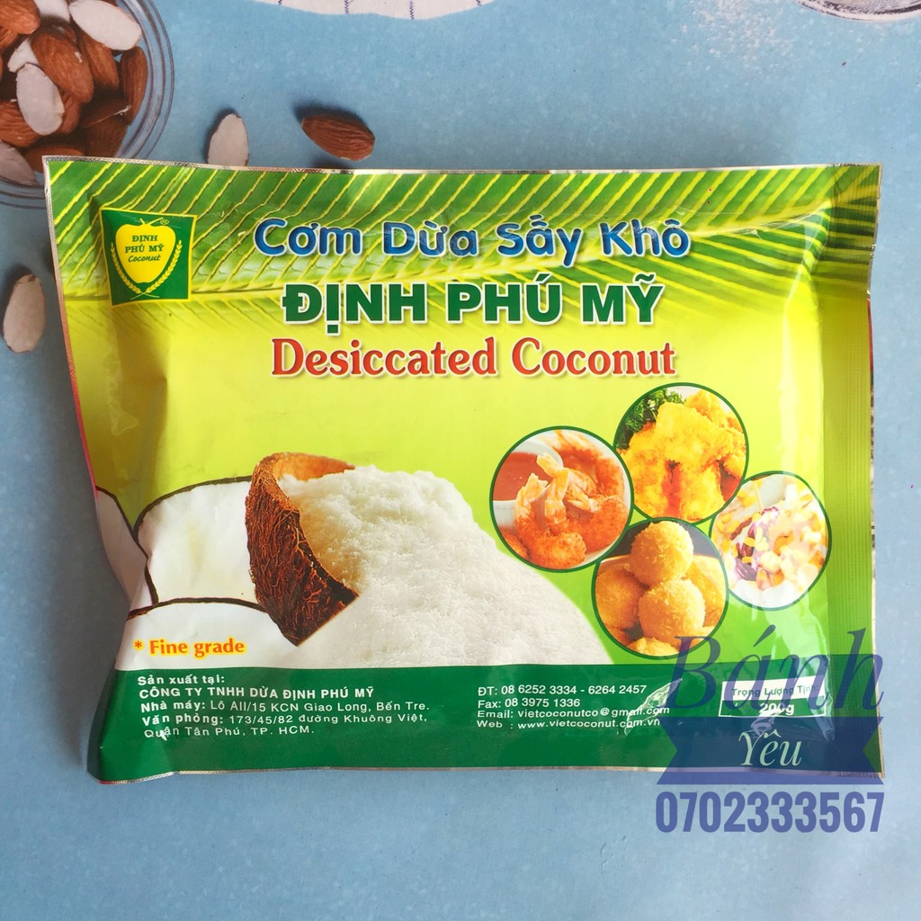Cơm dừa sấy khô Định Phú Mỹ 200g - hạt nhỏ - PL99