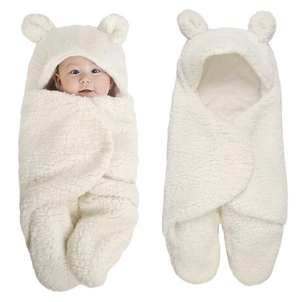 Chăn quần lông cừu ủ kén Baby Blanket hình thú cao cấp | khăn ủ kén nâng niu bảo vệ sức khỏe con yêu