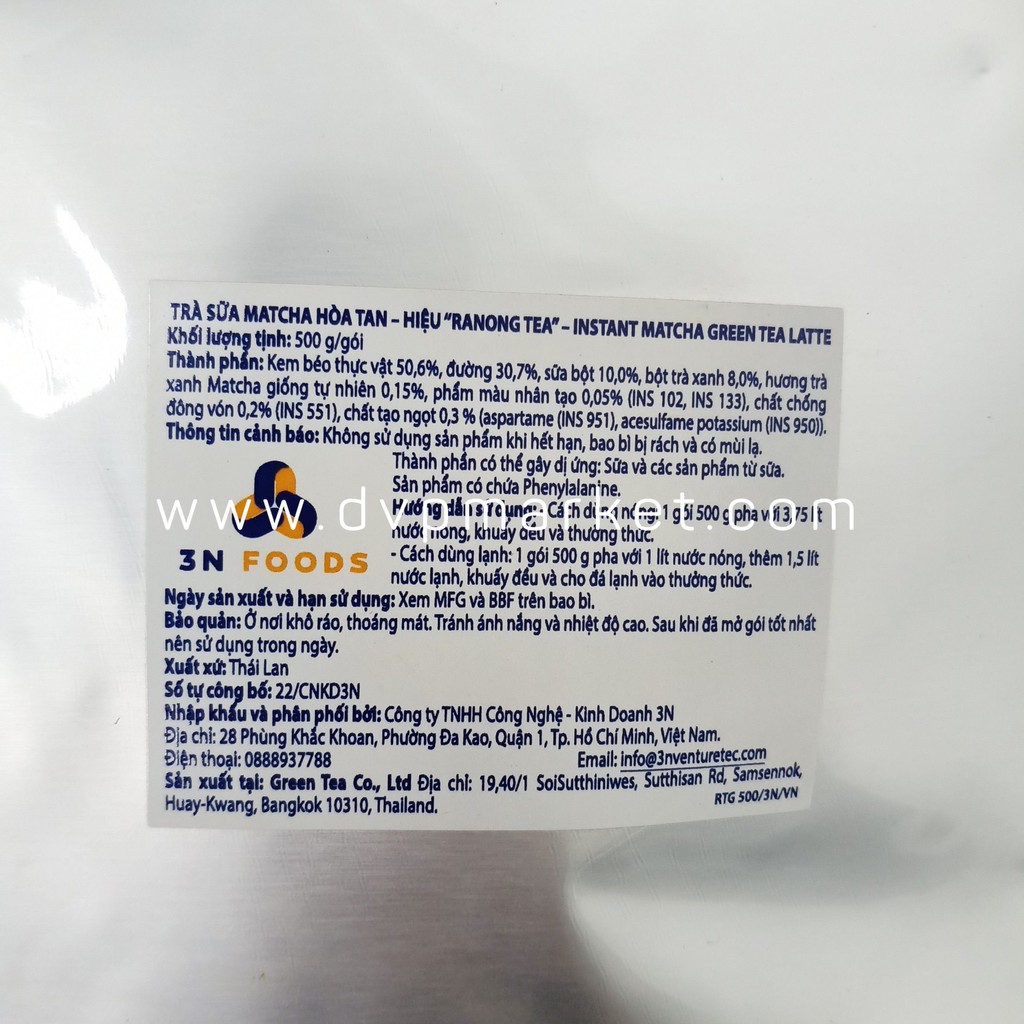 Bột trà sữa Thái Ranong xanh/đỏ 500g | BigBuy360 - bigbuy360.vn