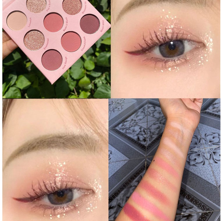 Bảng phấn mắt nhũ lì 9 ô Trendy Guicami Bare Mood Sena Beauty