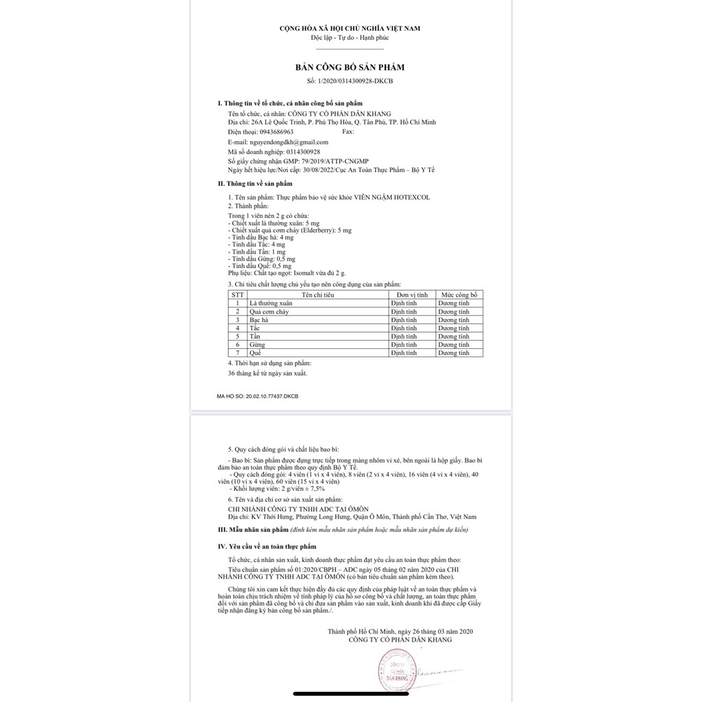 Viêm ngậm thanh họng HOTEXCOL