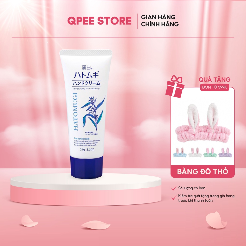 Kem dưỡng da tay Hatomugi Hand Cream 65g Nhật Bản - QPEESTORE