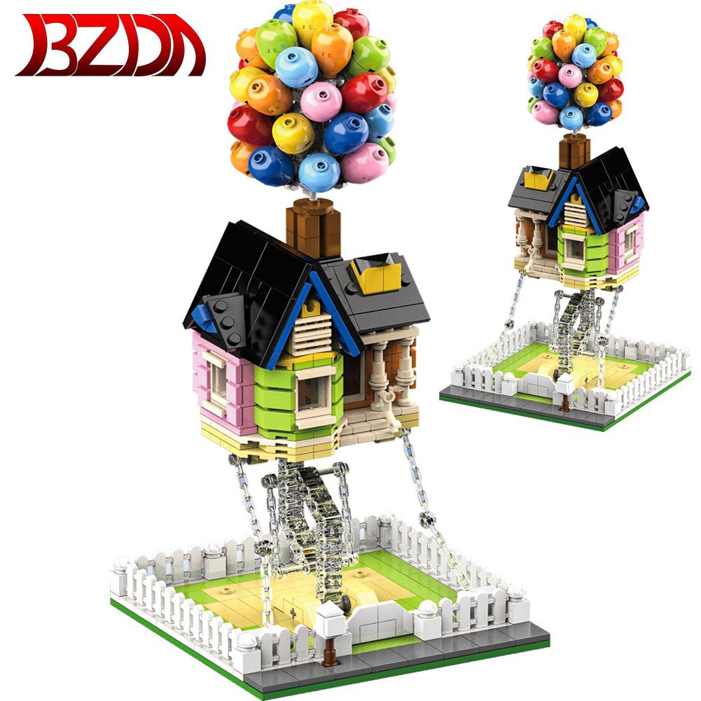 (CÓ SẴN) Đồ chơi Lắp ráp Floating Balloon House 7025 Nhà bay khinh khí cầu MOC tự cân bằng lực căng chống trọng lực