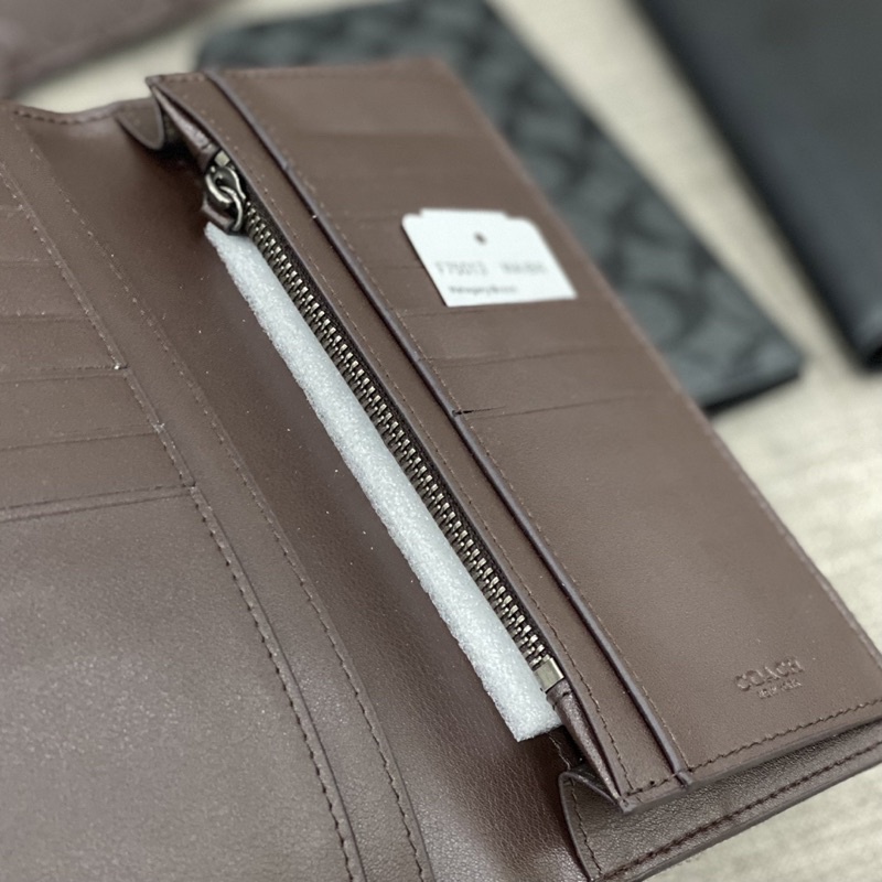 Ví dài nam Coach hàng hiệu cầm tay da thật đựng tiền, đựng thẻ đủ màu mới 100%