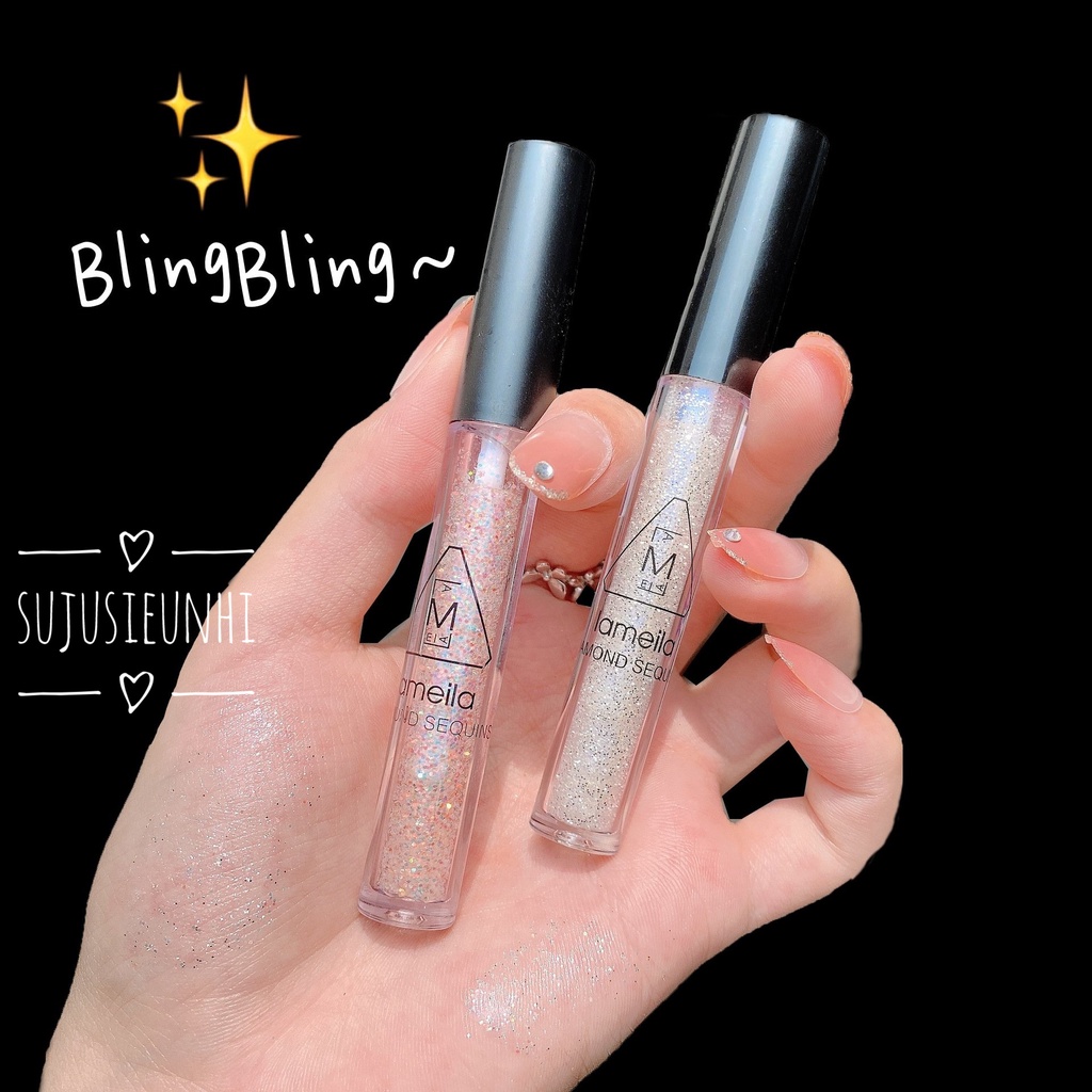 (8 màu) 1 lọ nhũ sequin/ kim tuyến dạng lỏng trang điểm mắt makeup blink blink