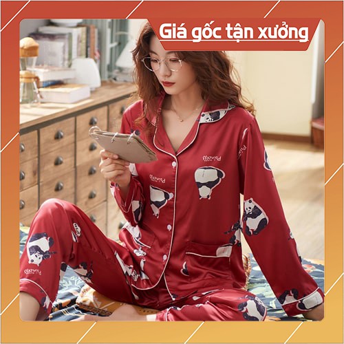 SET BỘ PIJAMA HOẠ TIẾT KUTE MÀU NGẪU NHIÊN - ÁO NGẮN - QUẦN DÀI FREE SIZE 45-58 Kg❤️❤️❤️ (vải kate thái siêu đẹp)