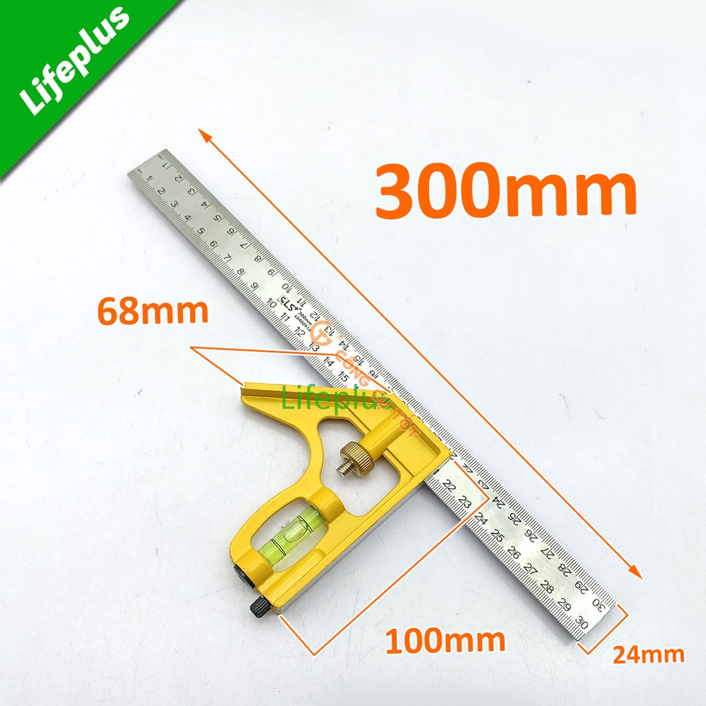 Thước góc thủy vuông 300mm LS+ LS400910