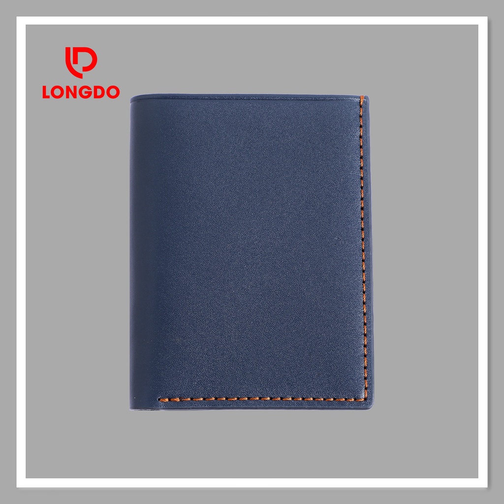 Ví da cao cấp - Cam kết da bò thật 100% - Ví đứng - Hàng chính hãng thương hiệu Longdo Leather - BD01