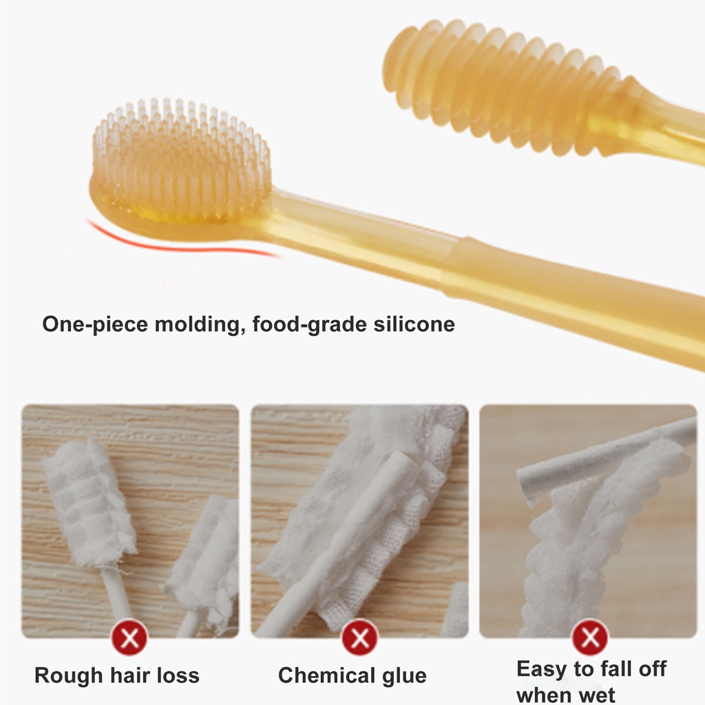 Bộ bàn chải đánh răng + bàn chải lưỡi đầu mềm chăm sóc răng miệng cho bé sơ sinh
