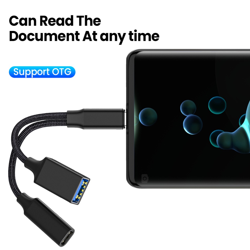 Sẵn Sàng Bộ Chuyển Đổi Cáp Otg Usb C 2 Trong 1 Bộ Chuyển Đổi Type C Sang Usb A Với  Ng Sạc Pd Cho Samsung Huawei/Xiaomi Máy Tính Xách Tay Máy Tính Bảng Serein