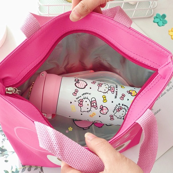 Túi Đựng Cơm Trưa Giữ Nhiệt Họa Tiết Hoạt Hình Kitty