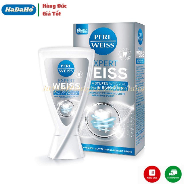 Kem đánh răng Perl weiss Expert White Toothpaste 50ml, Làm sạch và Làm trắng chỉ trong 3 tuần