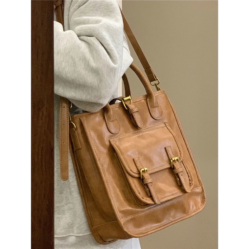 Túi Xách Đeo Vai Phong Cách Retro Đơn Giản Hàng Mới 2022 Dành Cho Nữ Sinh