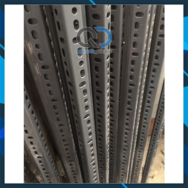 Sắt V lỗ dài 1.5m - V3-V4-V5x3 - Thanh sắt V lỗ lắp ghép kệ sắt đa năng