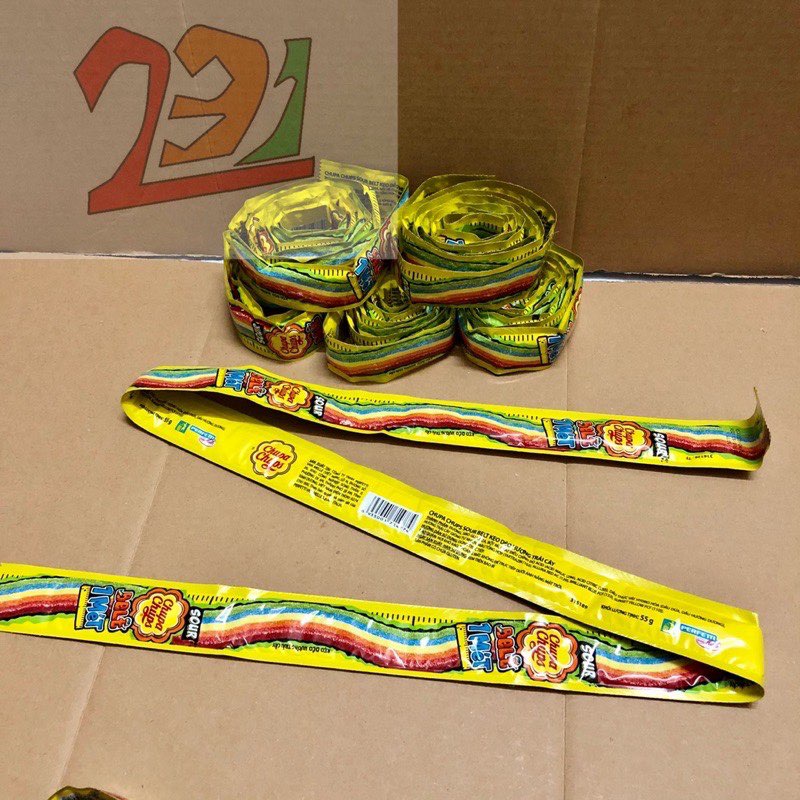 KẸO DẺO CHUPA CHUPS HƯƠNG TRÁI CÂY 1 MÉT/ KẸO CẦU VỒNG PHIÊN BẢN 1M
