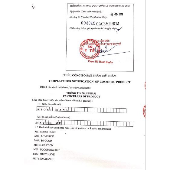 Son lỳ RIOIRI MATTE ME 4.5g | BigBuy360 - bigbuy360.vn