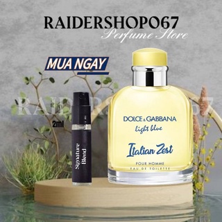 Nước hoa nam light blue italian zest pour homme của hãng dolce&gabbana 5ml/10ml/20ml ®️